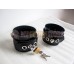 (DM289)100% natural latex Pure handmade rubber hand cuffs slave bandage can be locked handwear fetish